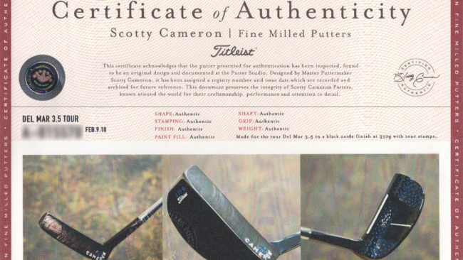 SCOTTY CAMERON TOUR PUTTER DEL MAR 3.5 TOURの画像