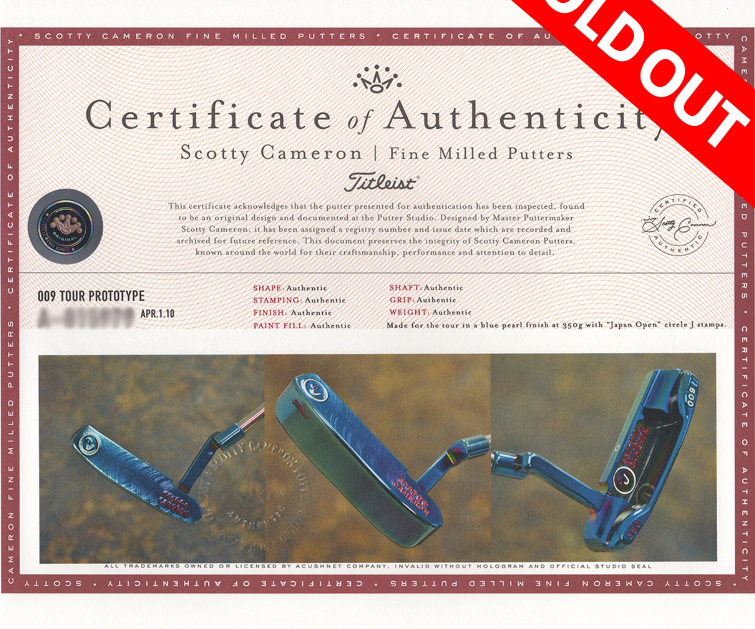 Scotty Cameron NEWPORT GSSの画像