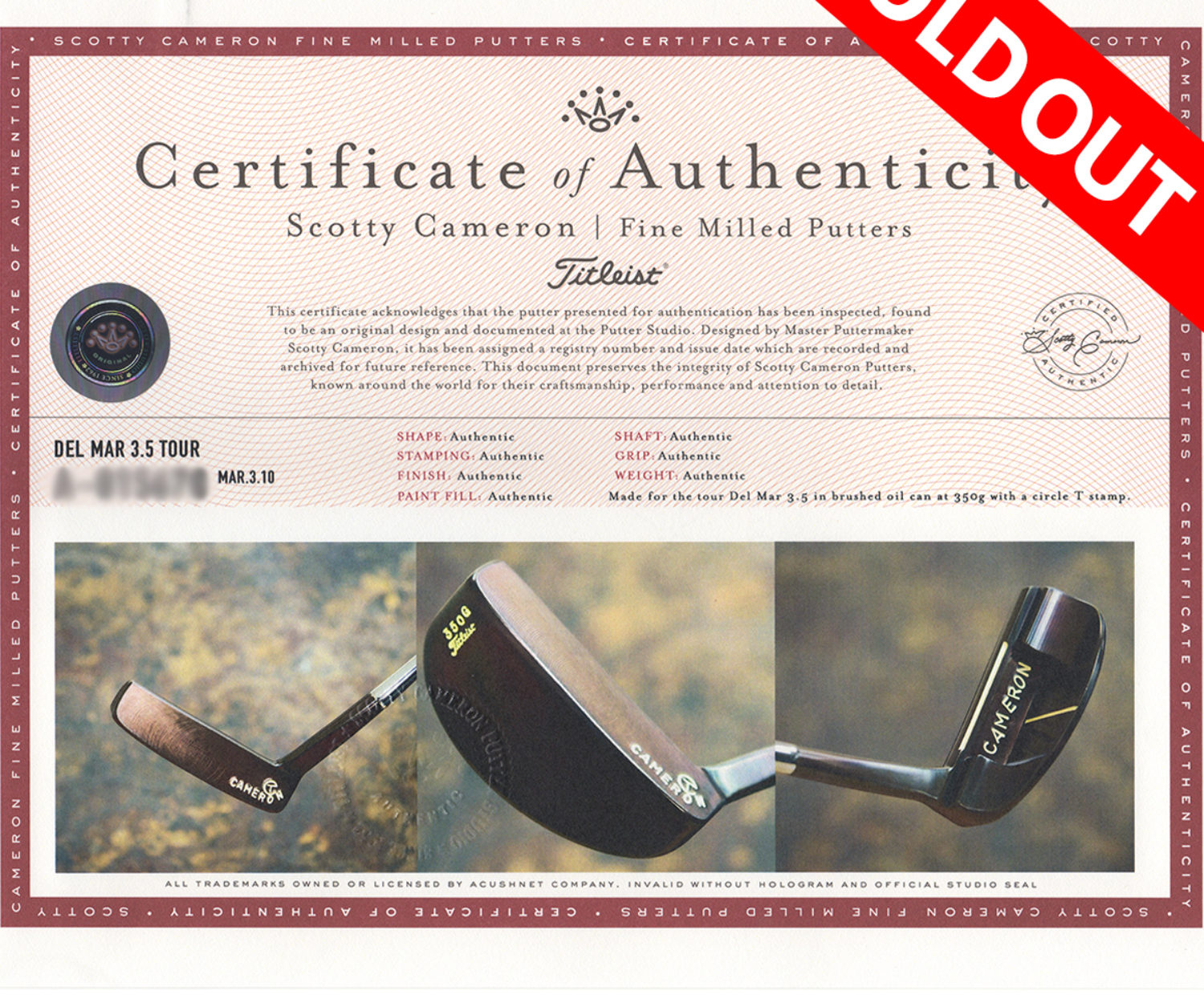 Scotty Cameron NEWPORT GSSの画像