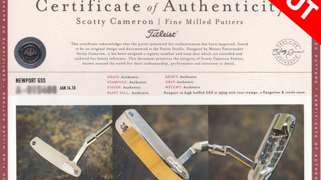 Scotty Cameron NEWPORT GSSの画像